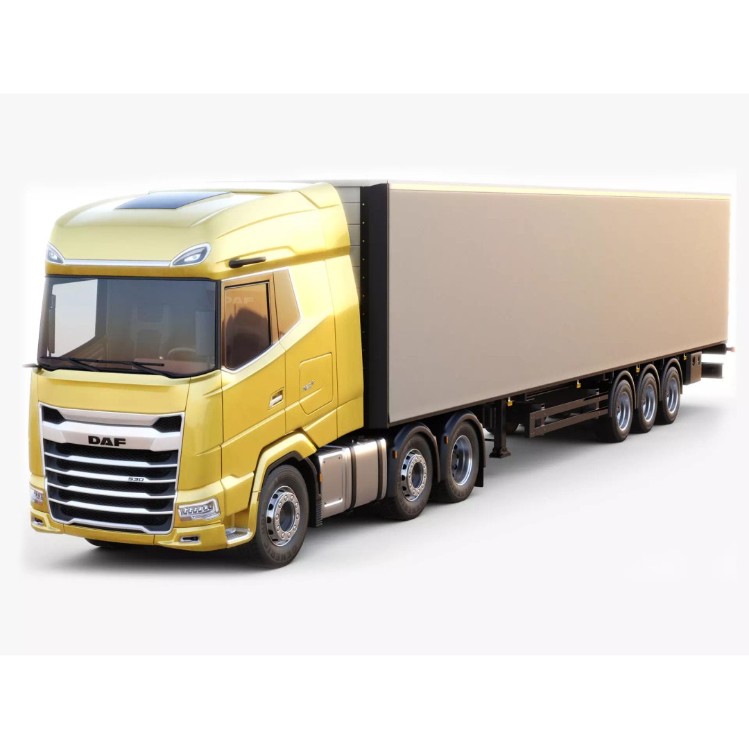 DAF XG Semi Truck 3D Model – High Poly Game Asset, FBX, OBJ - View 2