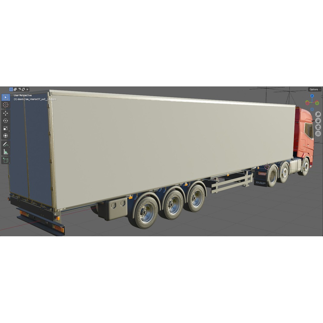 DAF XG Semi Truck 3D Model – High Poly Game Asset, FBX, OBJ - View 20