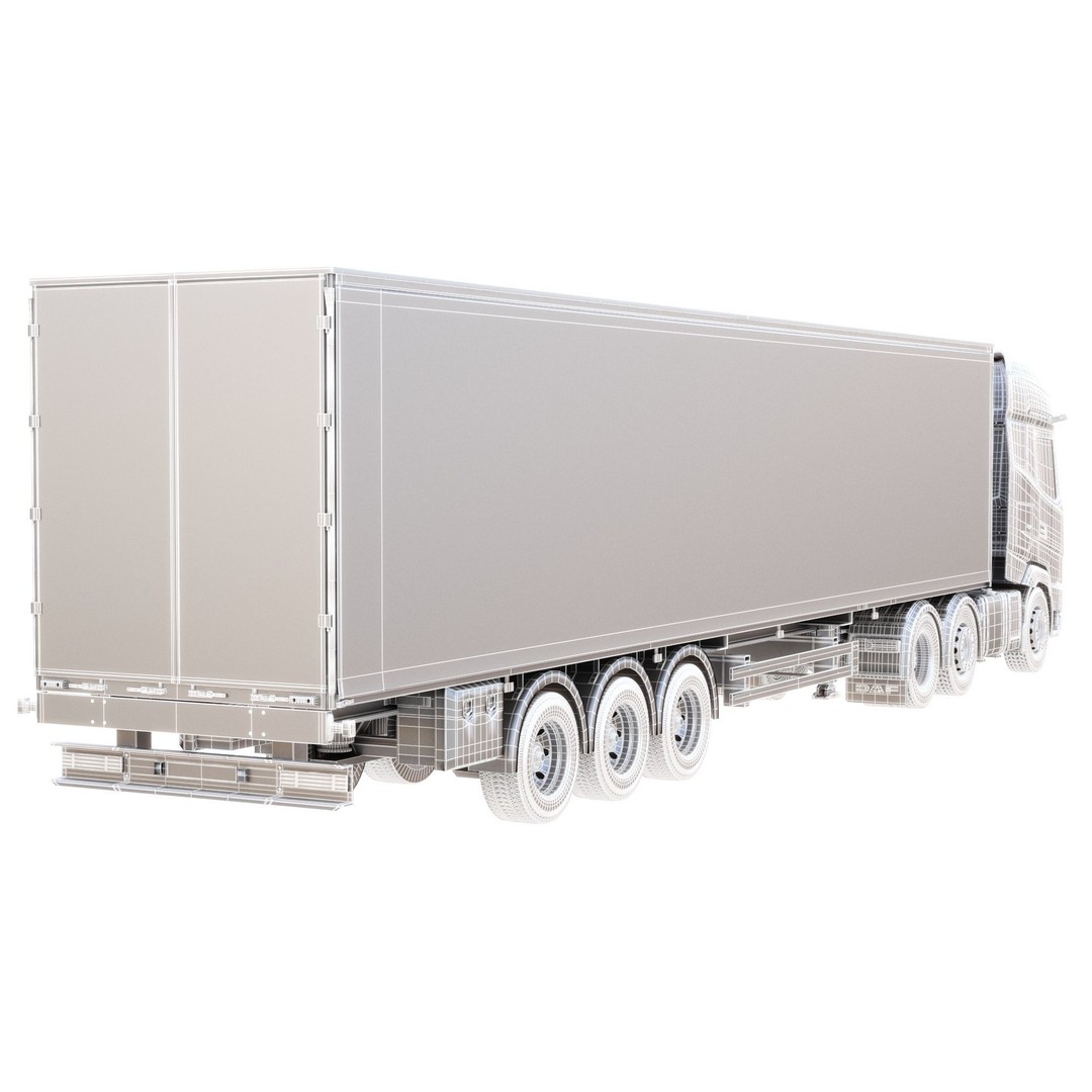 DAF XG Semi Truck 3D Model – High Poly Game Asset, FBX, OBJ - View 23