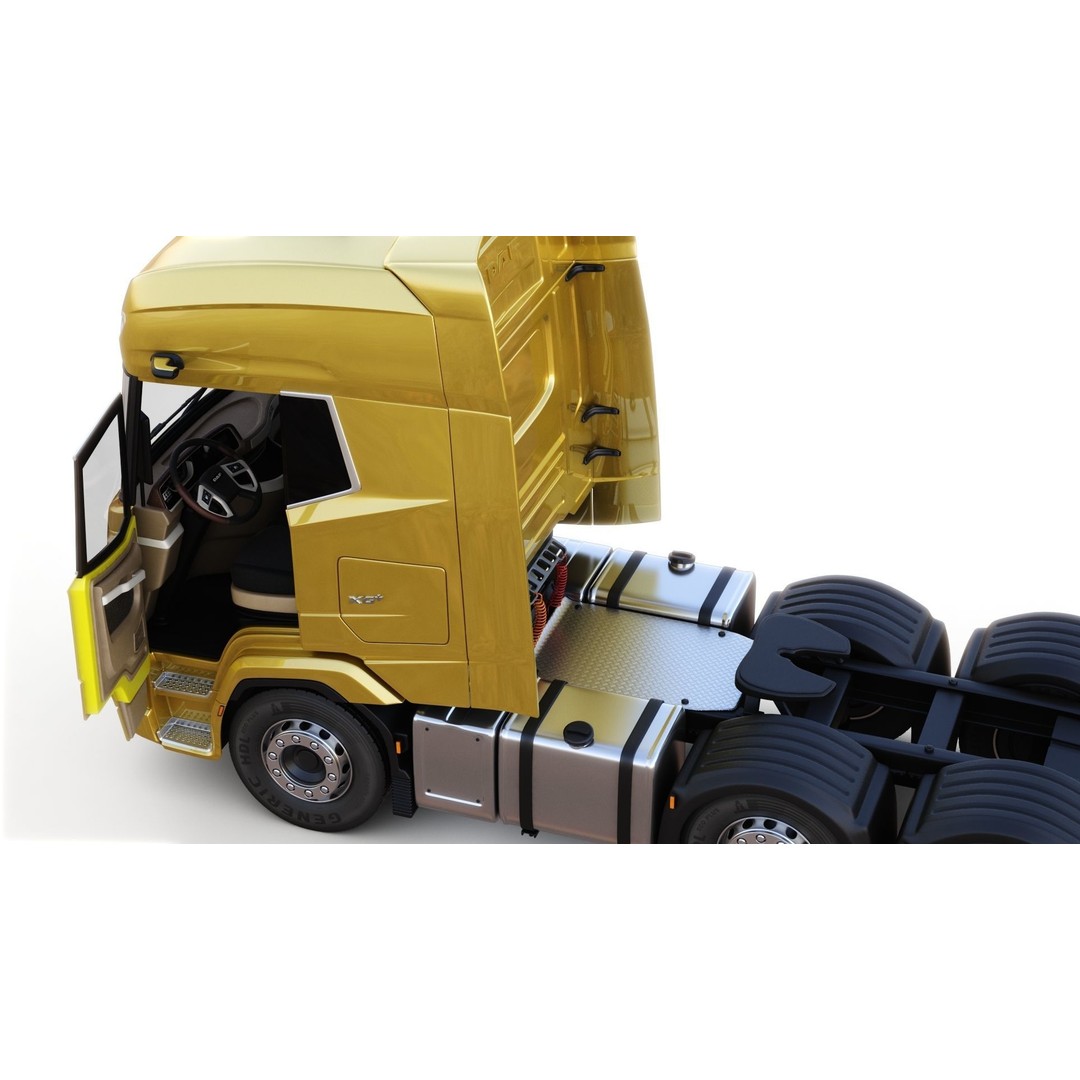 DAF XG Semi Truck 3D Model – High Poly Game Asset, FBX, OBJ - View 4