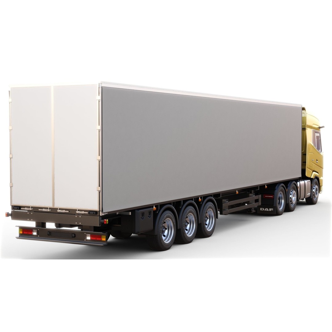 DAF XG Semi Truck 3D Model – High Poly Game Asset, FBX, OBJ - View 5
