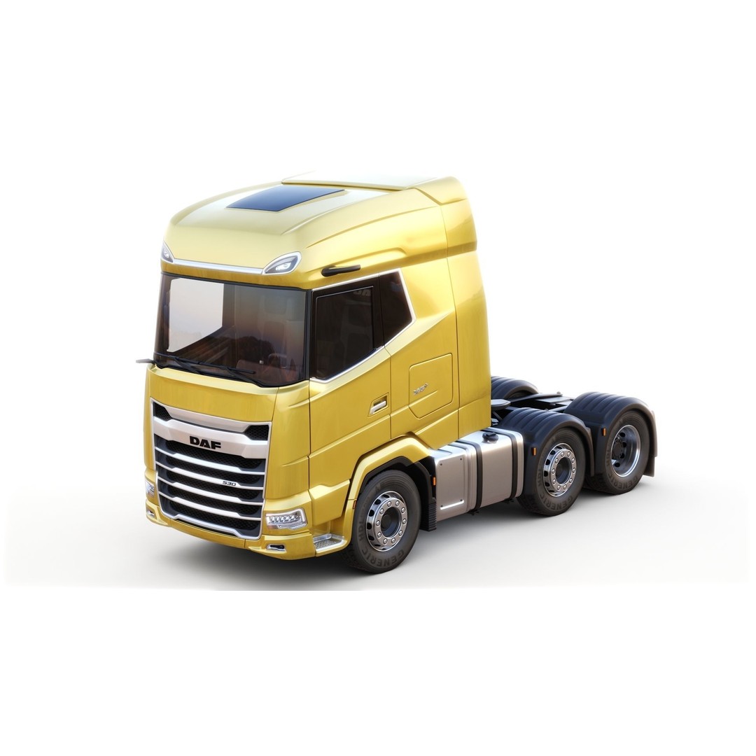 DAF XG Semi Truck 3D Model – High Poly Game Asset, FBX, OBJ - View 6
