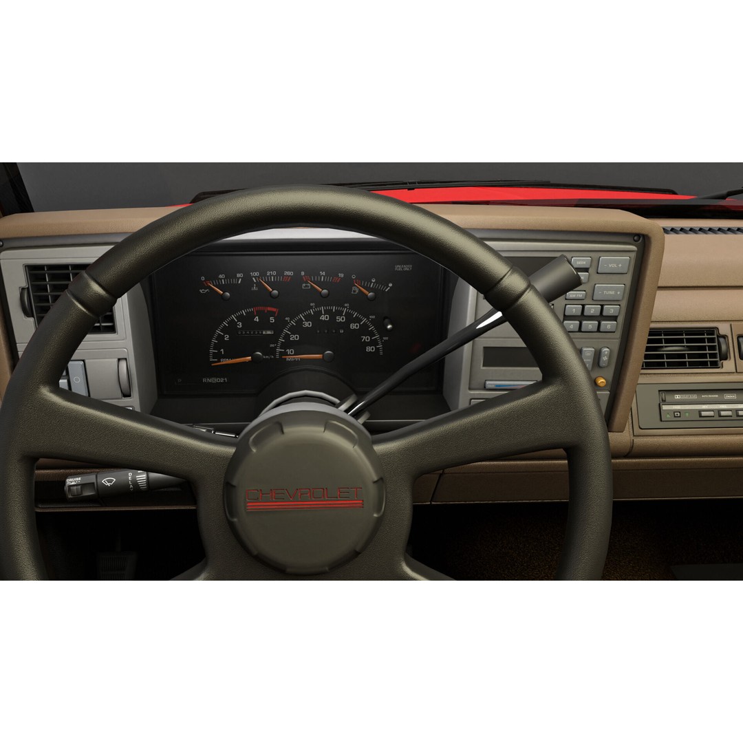 Chevy 3500 Dually Pickup Truck 3D Model – High Poly Game Asset, FBX - View 13