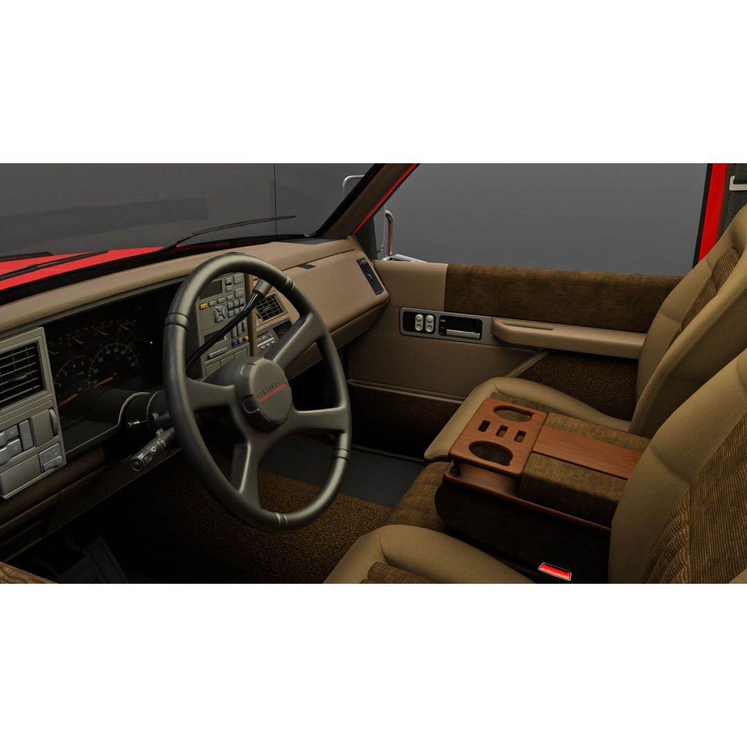 Chevy 3500 Dually Pickup Truck 3D Model – High Poly Game Asset, FBX - View 18