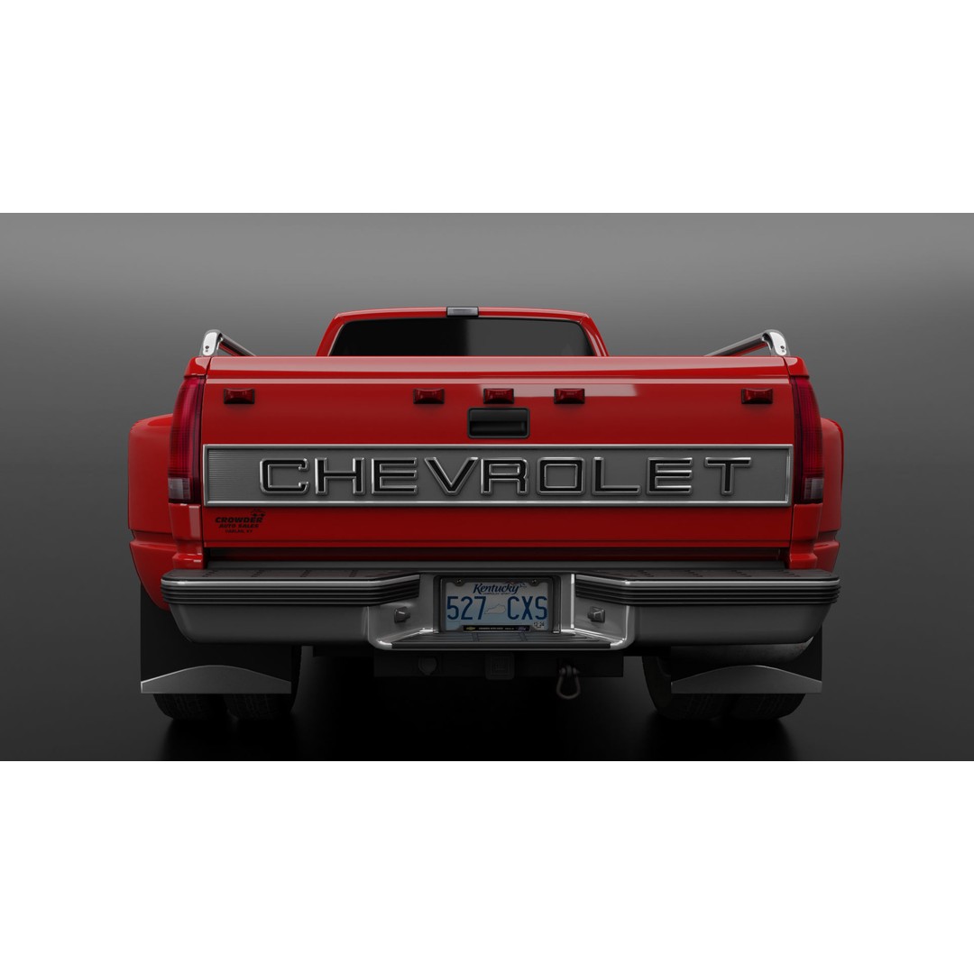 Chevy 3500 Dually Pickup Truck 3D Model – High Poly Game Asset, FBX - View 24