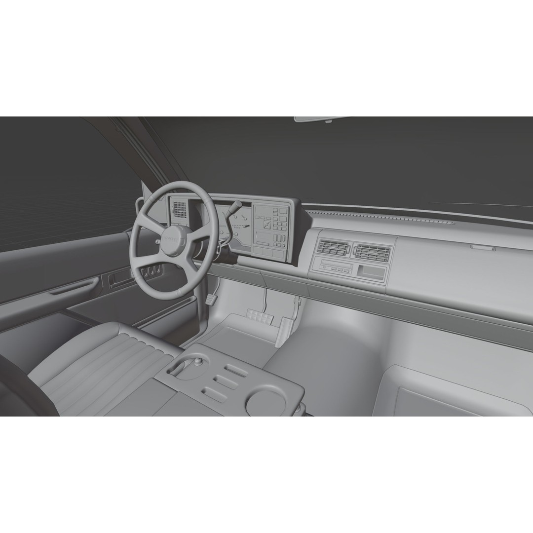 Chevy 3500 Dually Pickup Truck 3D Model – High Poly Game Asset, FBX - View 31