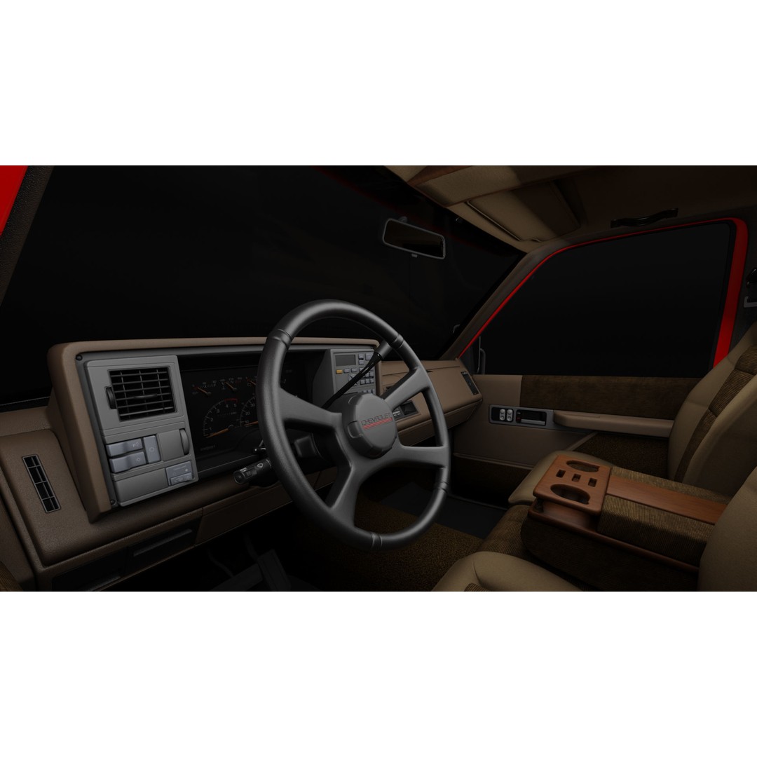 Chevy 3500 Dually Pickup Truck 3D Model – High Poly Game Asset, FBX - View 5