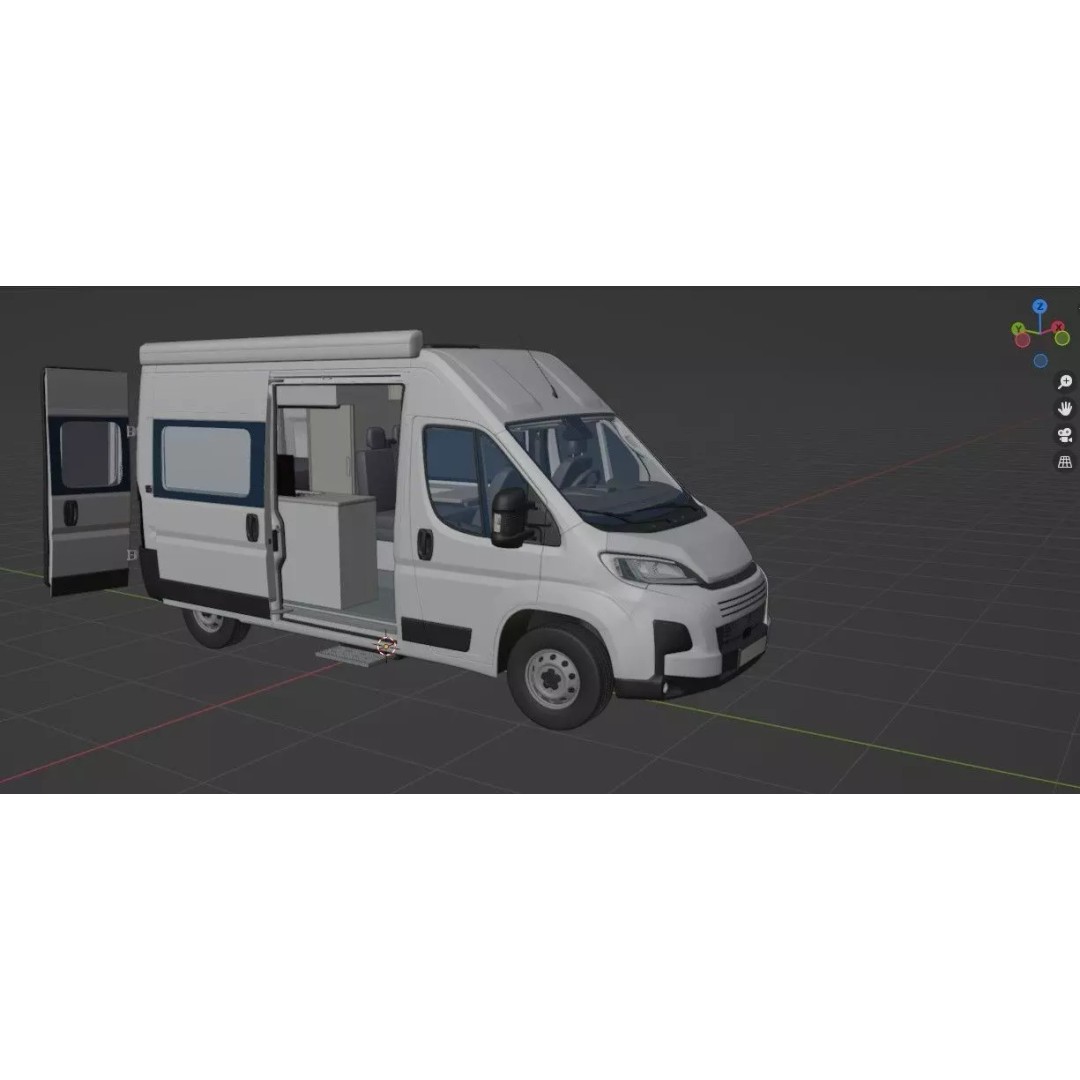 Camper Van L2H2 3D Model – Detailed Vehicle for Archviz and Design