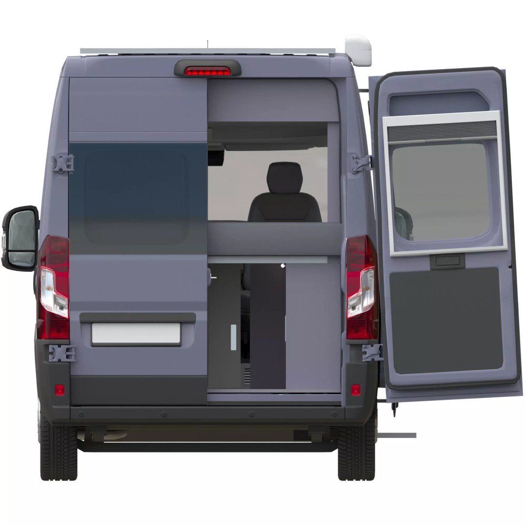 Camper Van L2H2 3D Model – Detailed Vehicle for Archviz and Design - View 10