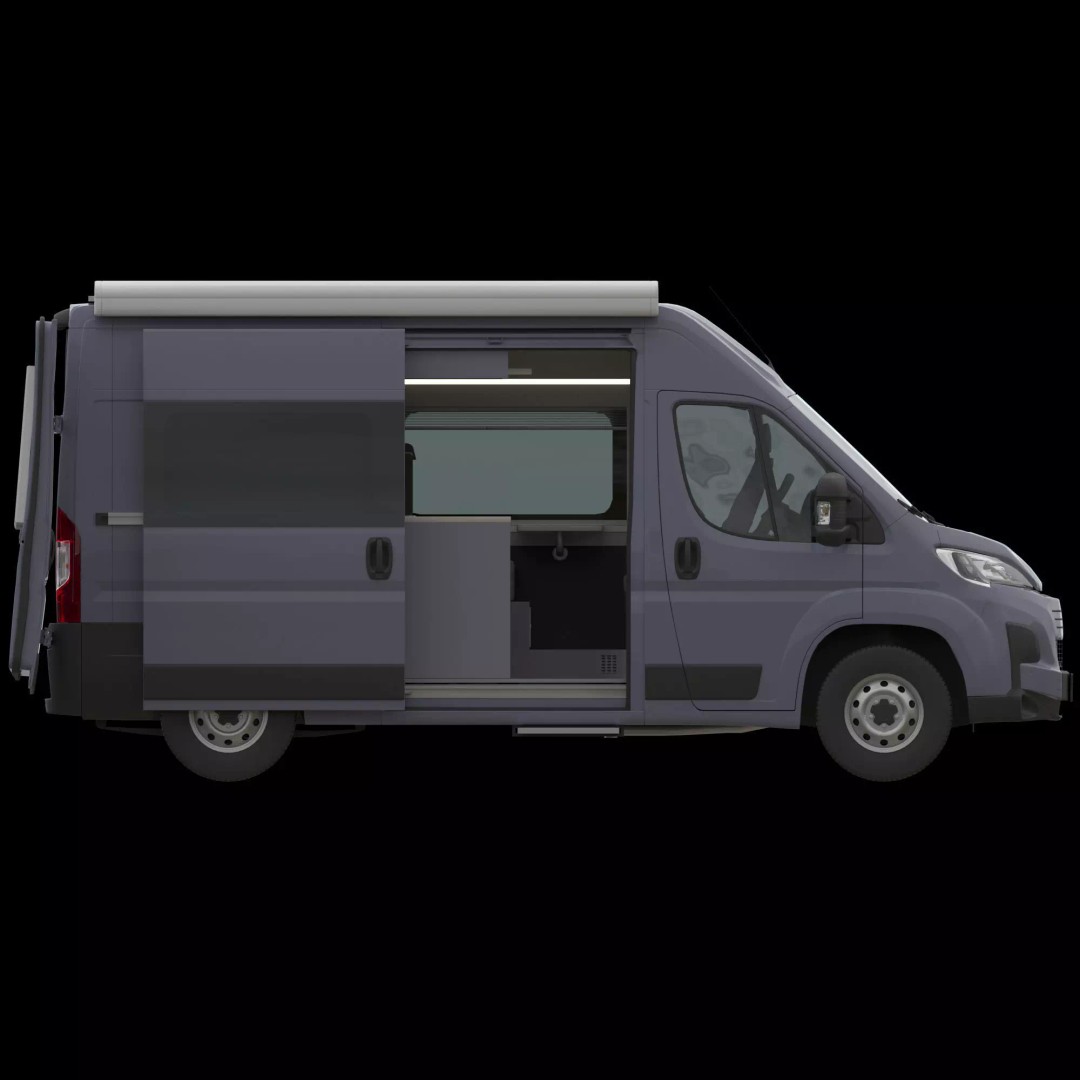 Camper Van L2H2 3D Model – Detailed Vehicle for Archviz and Design - View 11