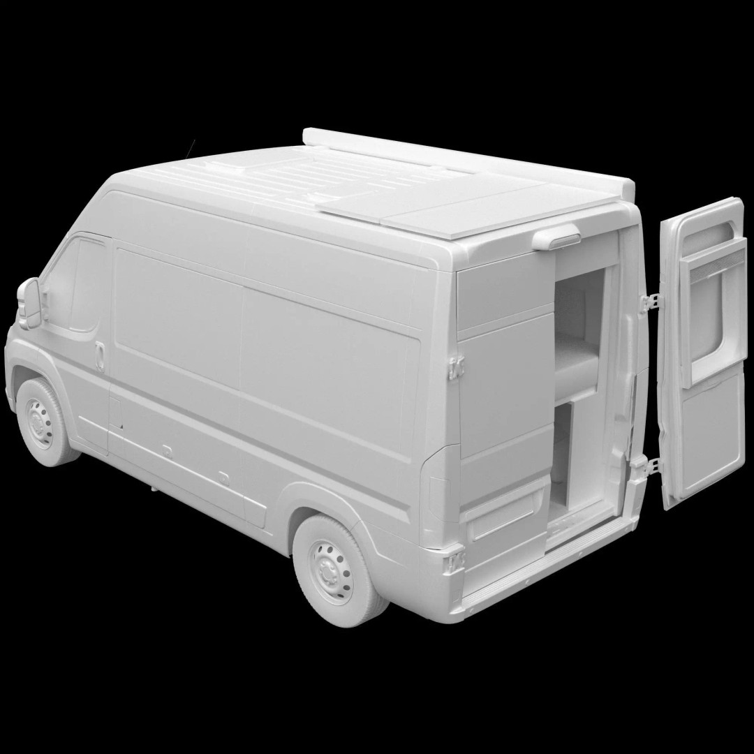 Camper Van L2H2 3D Model – Detailed Vehicle for Archviz and Design - View 15