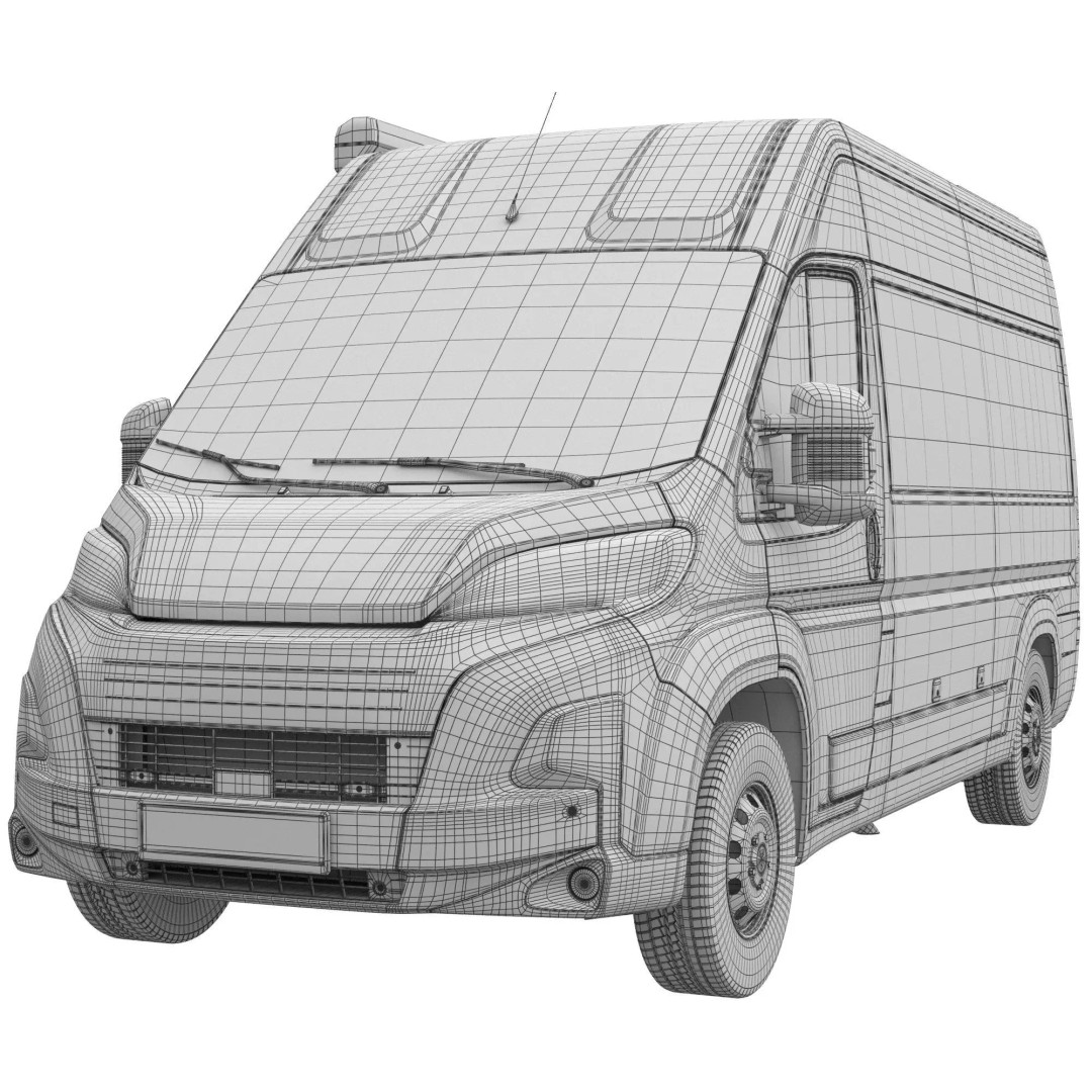 Camper Van L2H2 3D Model – Detailed Vehicle for Archviz and Design - View 17