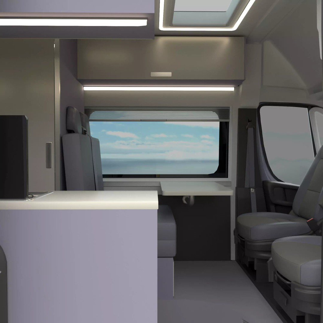 Camper Van L2H2 3D Model – Detailed Vehicle for Archviz and Design - View 23