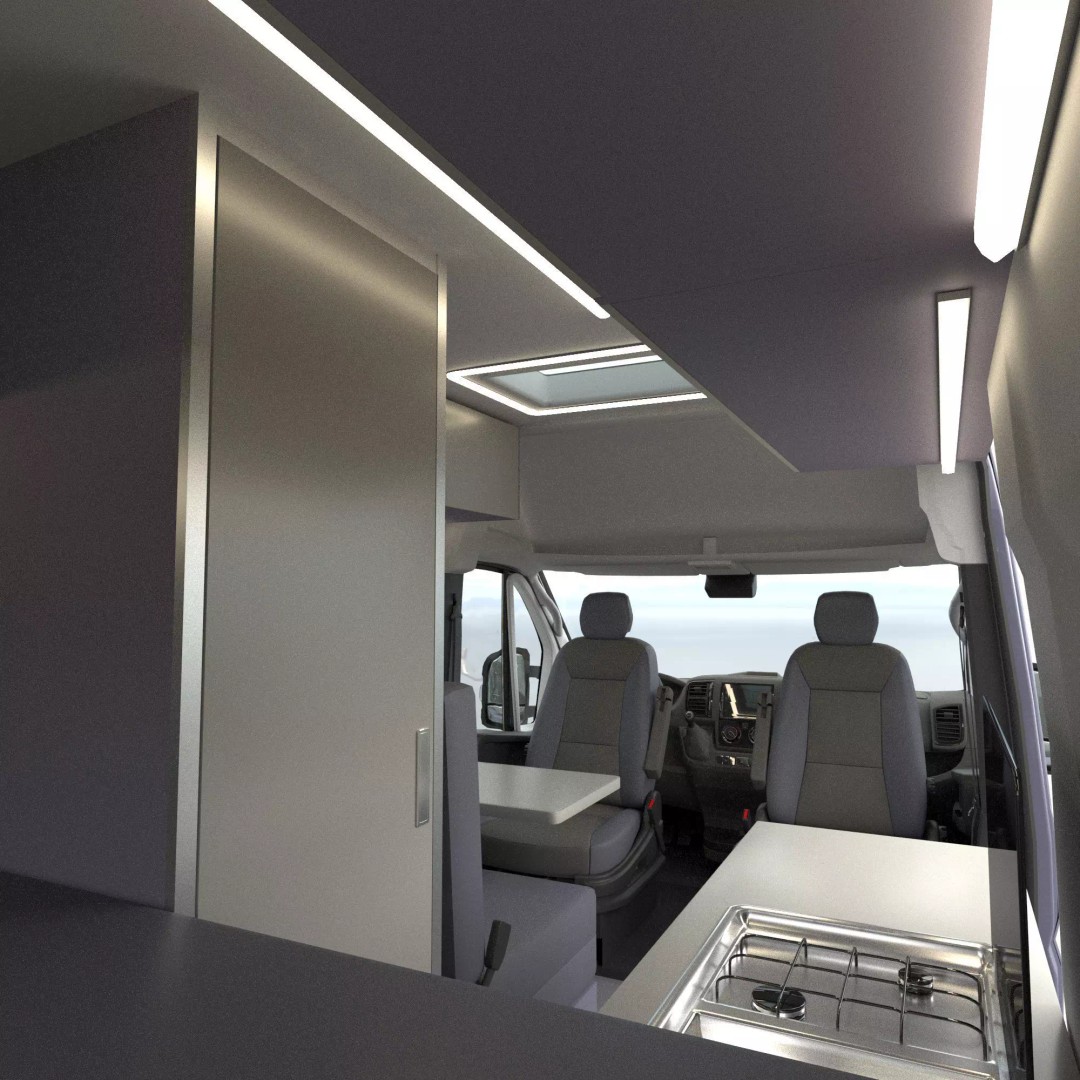 Camper Van L2H2 3D Model – Detailed Vehicle for Archviz and Design - View 25