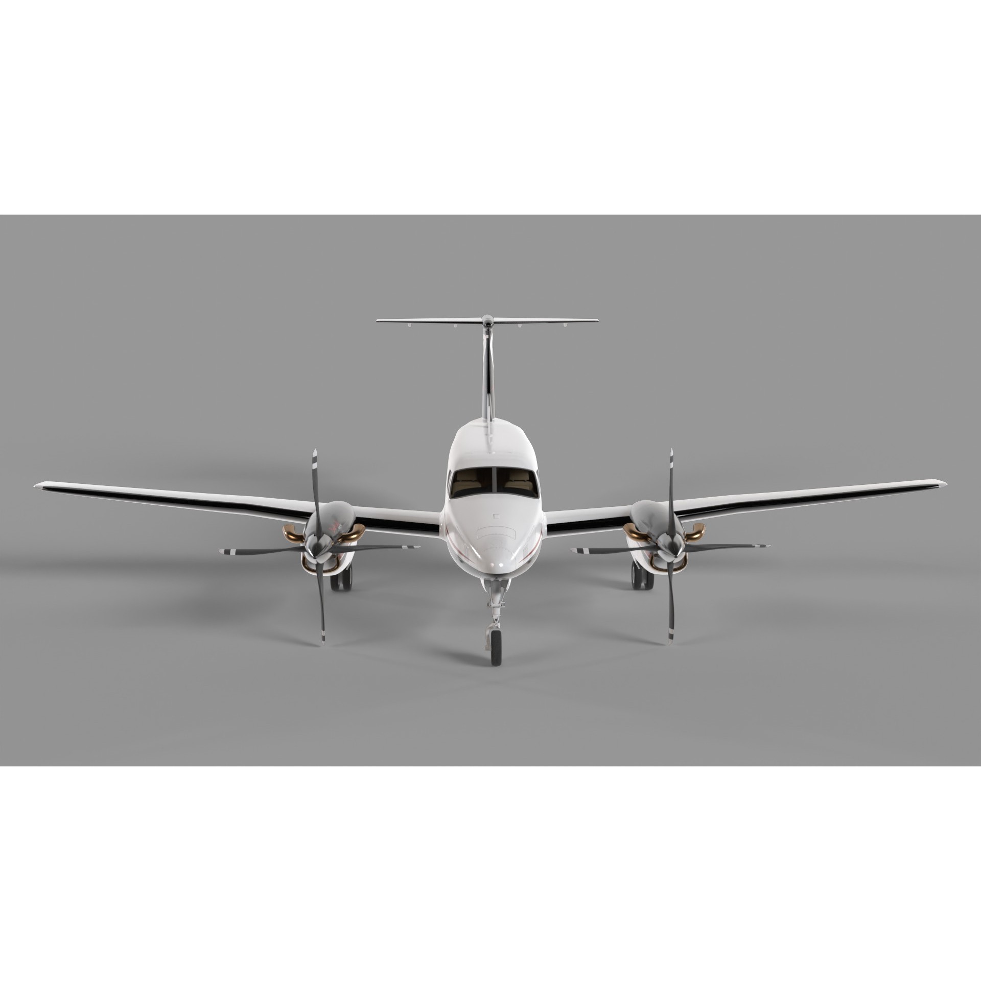Beechcraft King Air - Game-Ready 3D Model - View 11