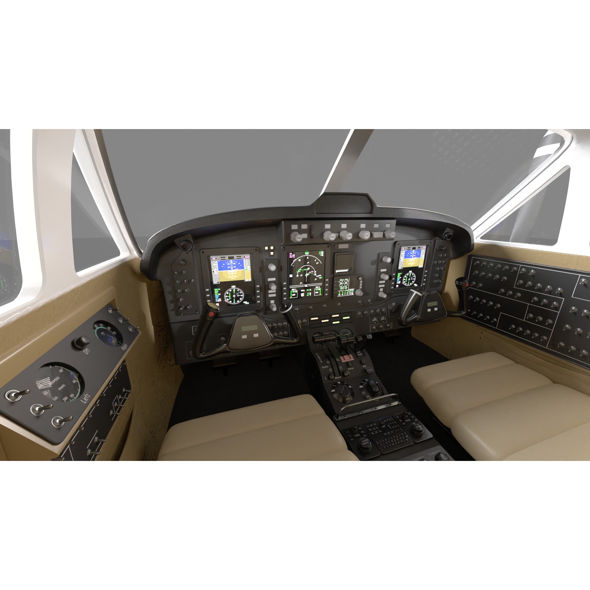 Beechcraft King Air - Game-Ready 3D Model - View 15
