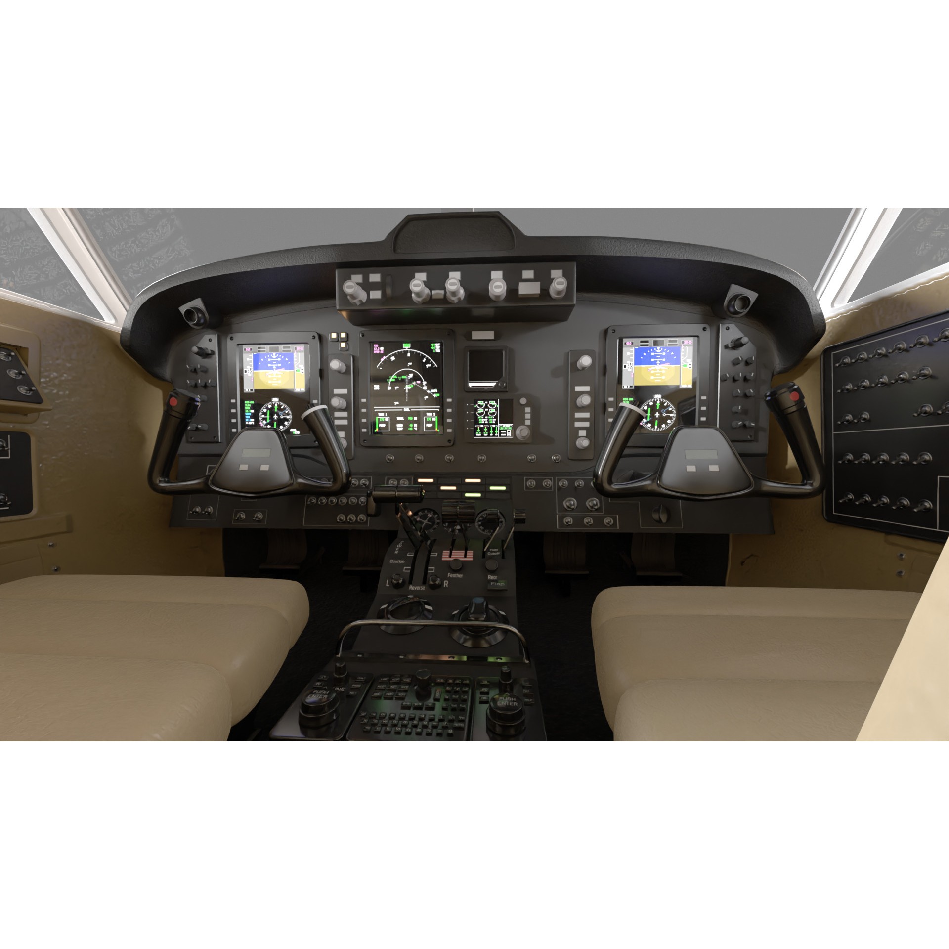 Beechcraft King Air - Game-Ready 3D Model - View 16