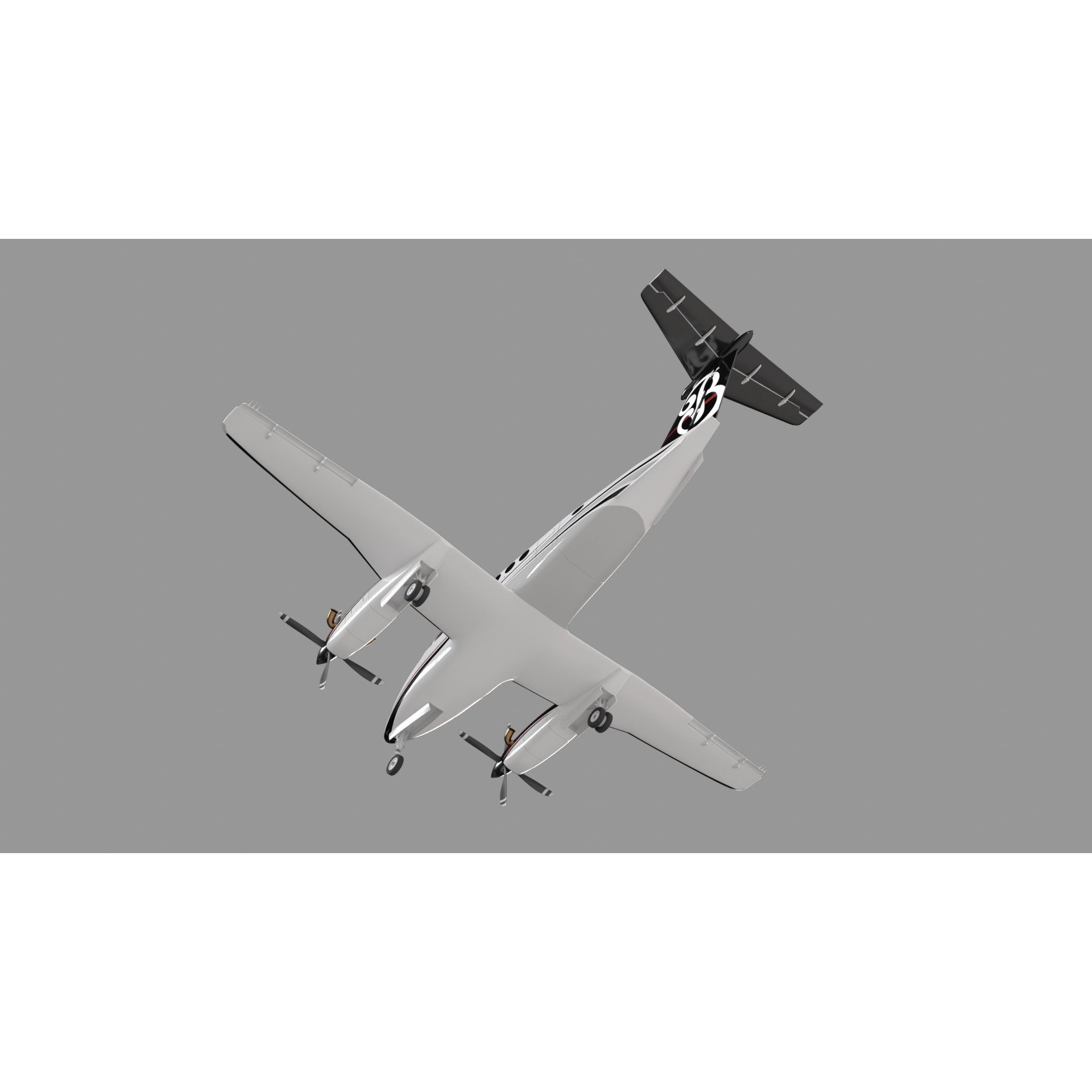 Beechcraft King Air - Game-Ready 3D Model - View 20