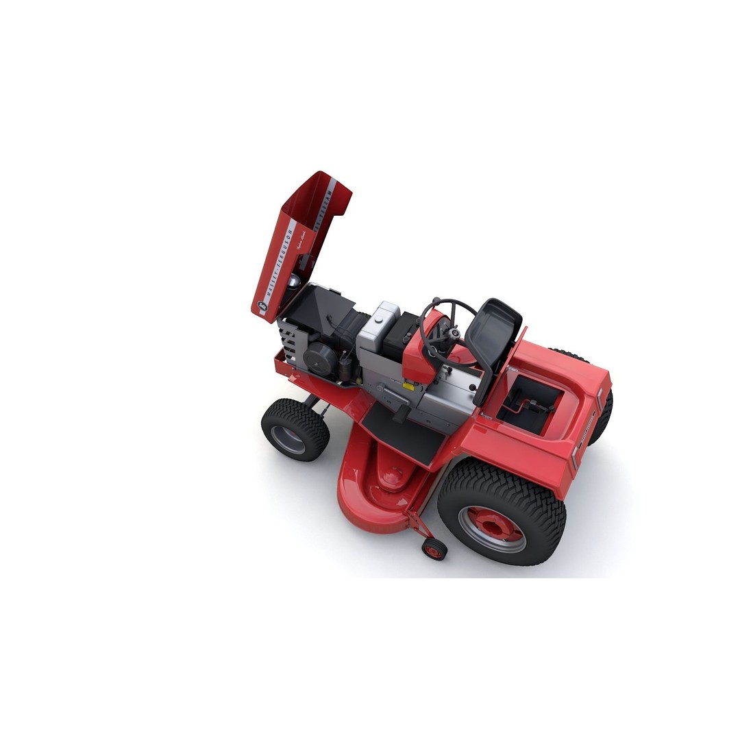 Massey Ferguson 16 Lawn Tractor 3D Model – High Detail, Game-Ready Formats - View 11