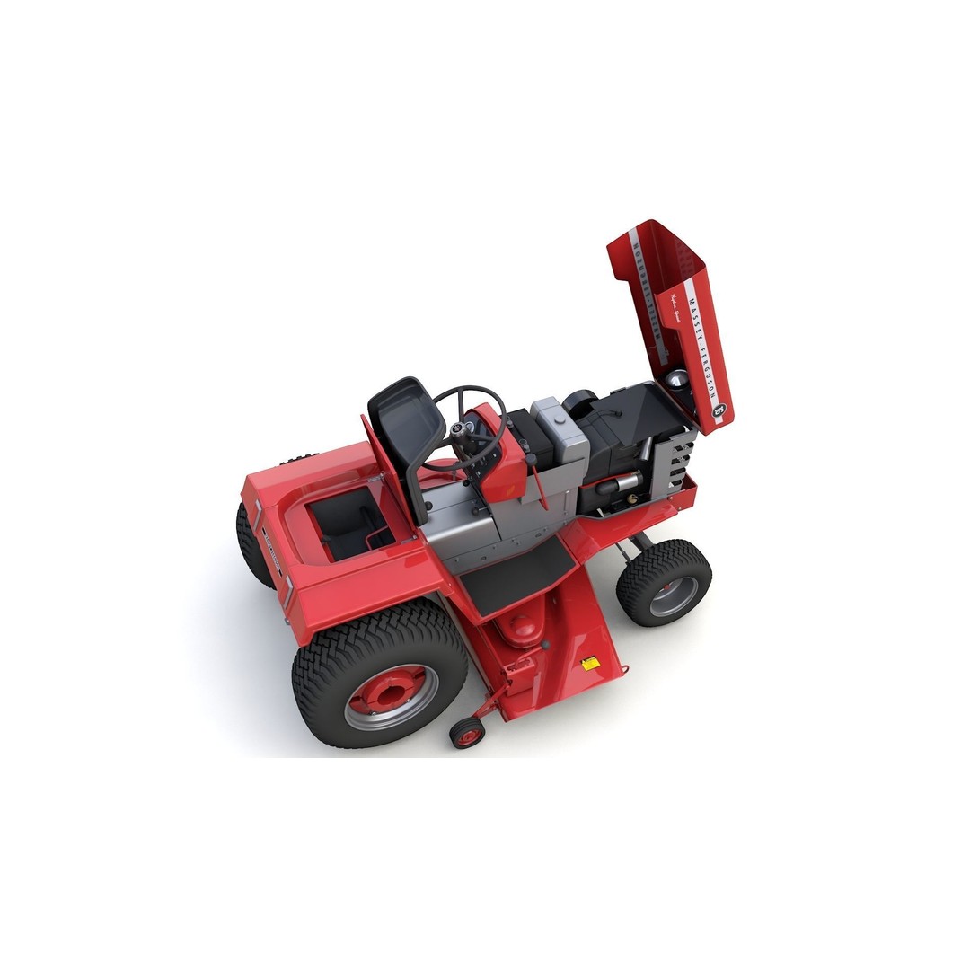 Massey Ferguson 16 Lawn Tractor 3D Model – High Detail, Game-Ready Formats - View 12