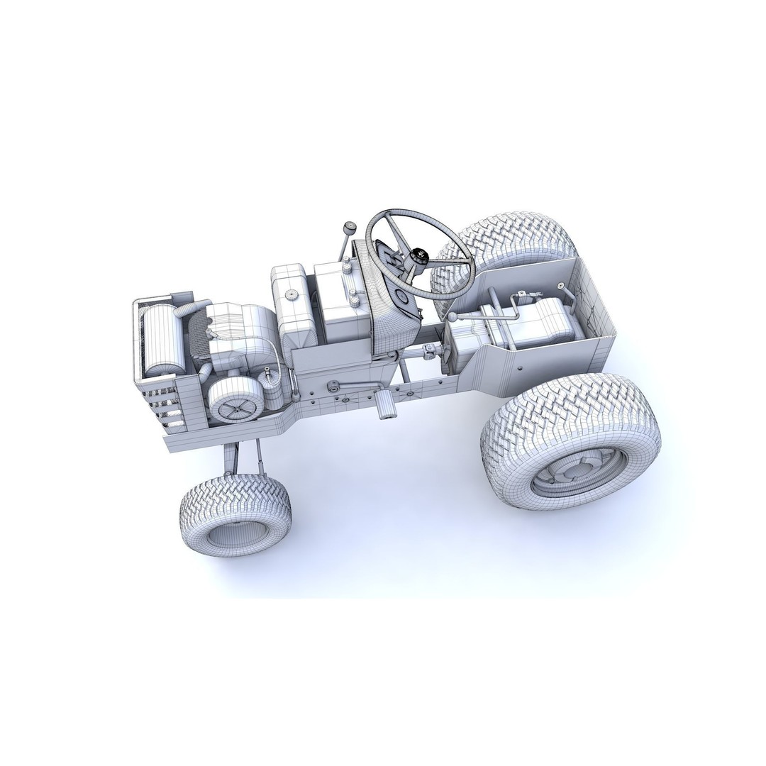 Massey Ferguson 16 Lawn Tractor 3D Model – High Detail, Game-Ready Formats - View 18
