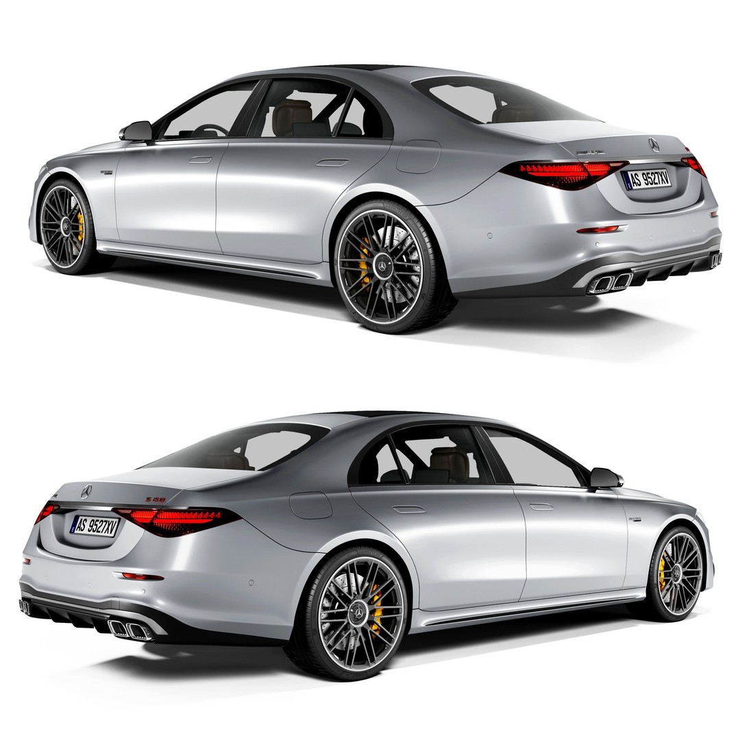 Mercedes-AMG S63 E Performance 3D Model – High Poly Car Asset, FBX, Blender - View 5