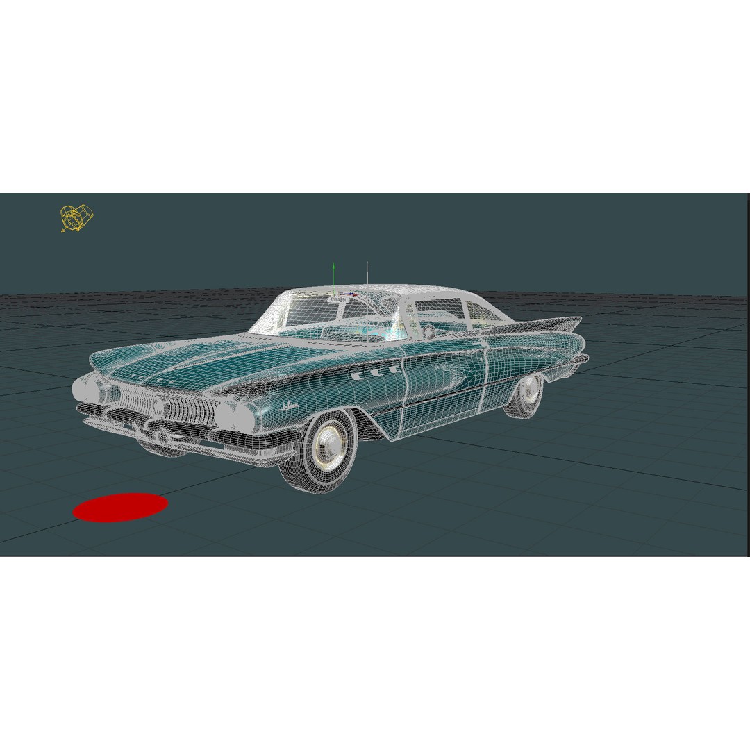 LeSabre 1960 3D Model – Antique Car Asset, FBX, Rigged