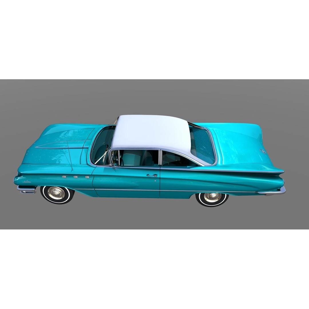 LeSabre 1960 3D Model – Antique Car Asset, FBX, Rigged - View 11