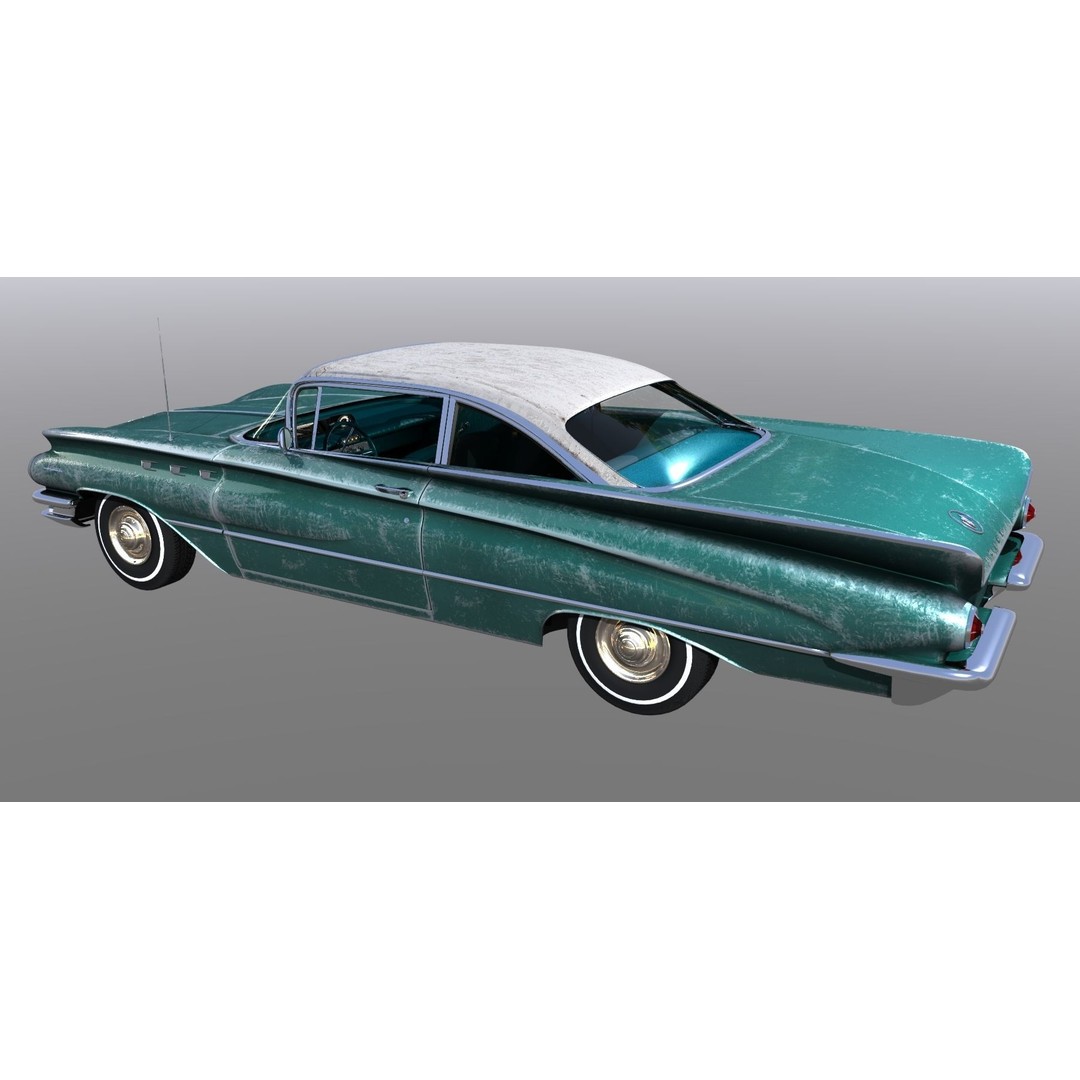 LeSabre 1960 3D Model – Antique Car Asset, FBX, Rigged - View 13