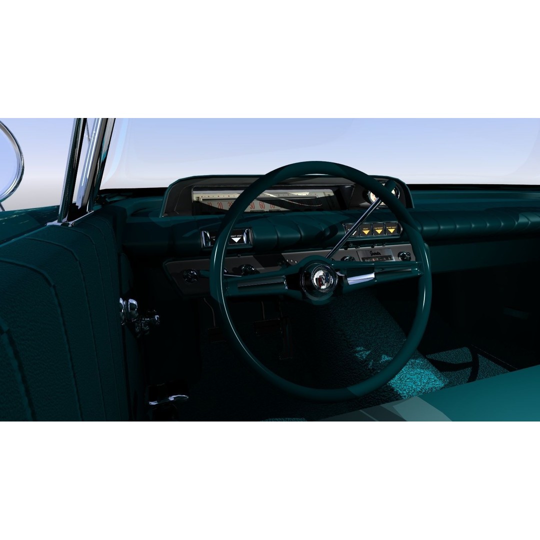 LeSabre 1960 3D Model – Antique Car Asset, FBX, Rigged - View 14