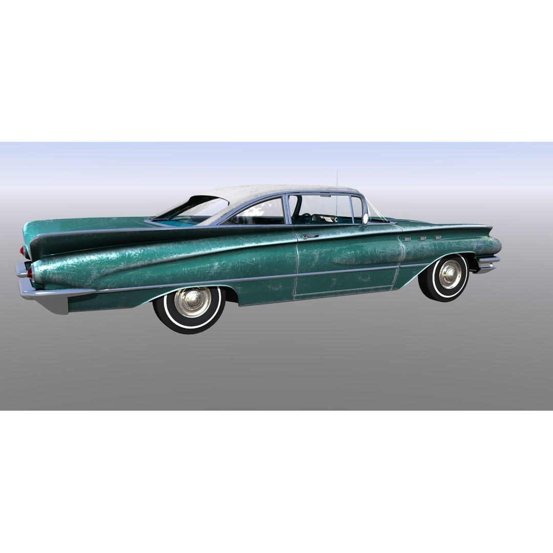 LeSabre 1960 3D Model – Antique Car Asset, FBX, Rigged - View 15