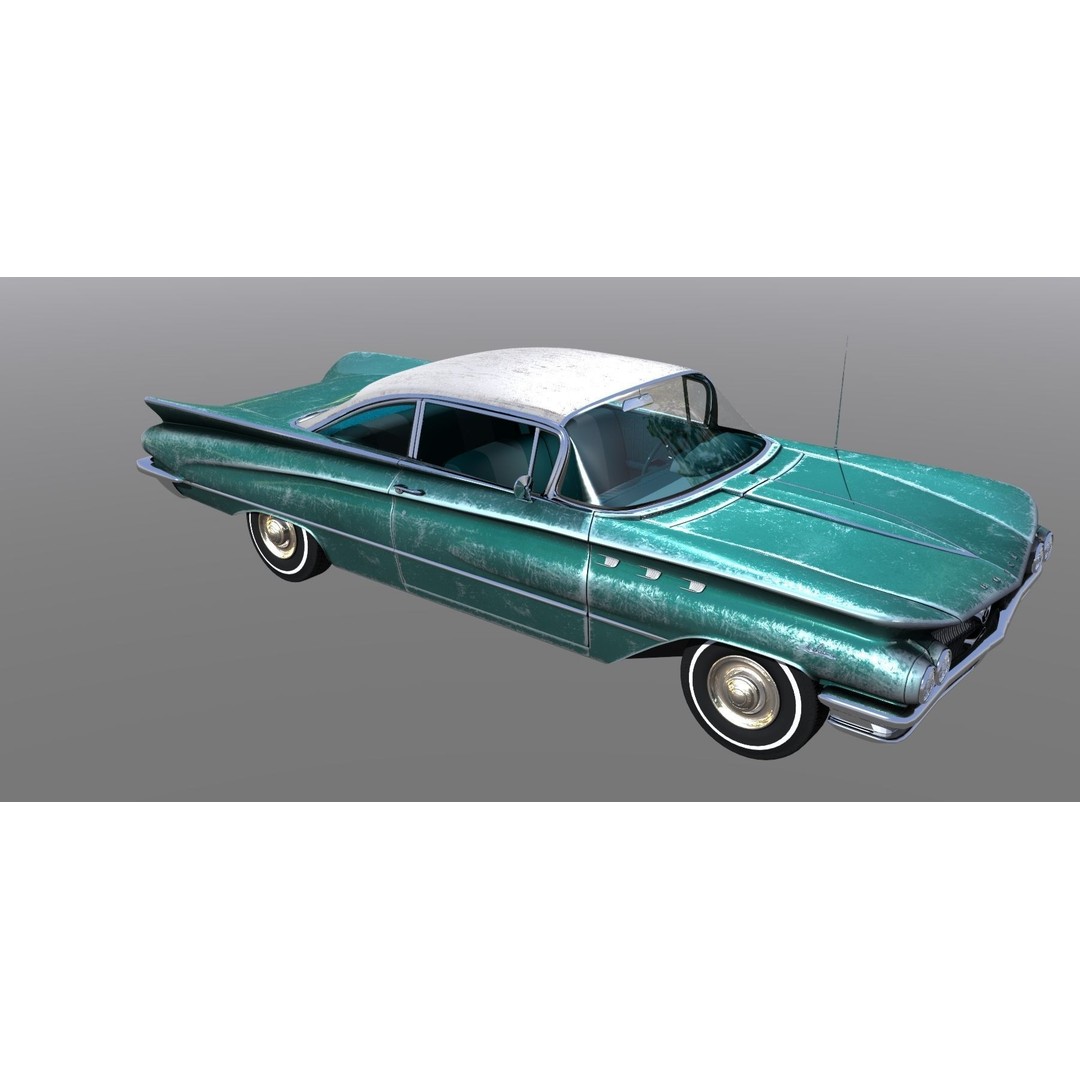 LeSabre 1960 3D Model – Antique Car Asset, FBX, Rigged - View 16