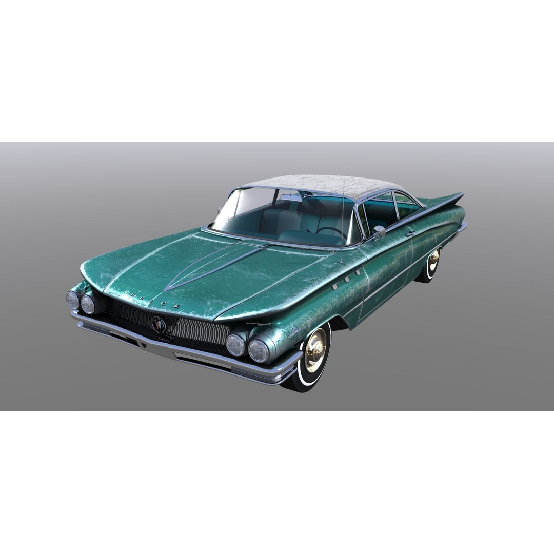 LeSabre 1960 3D Model – Antique Car Asset, FBX, Rigged - View 17