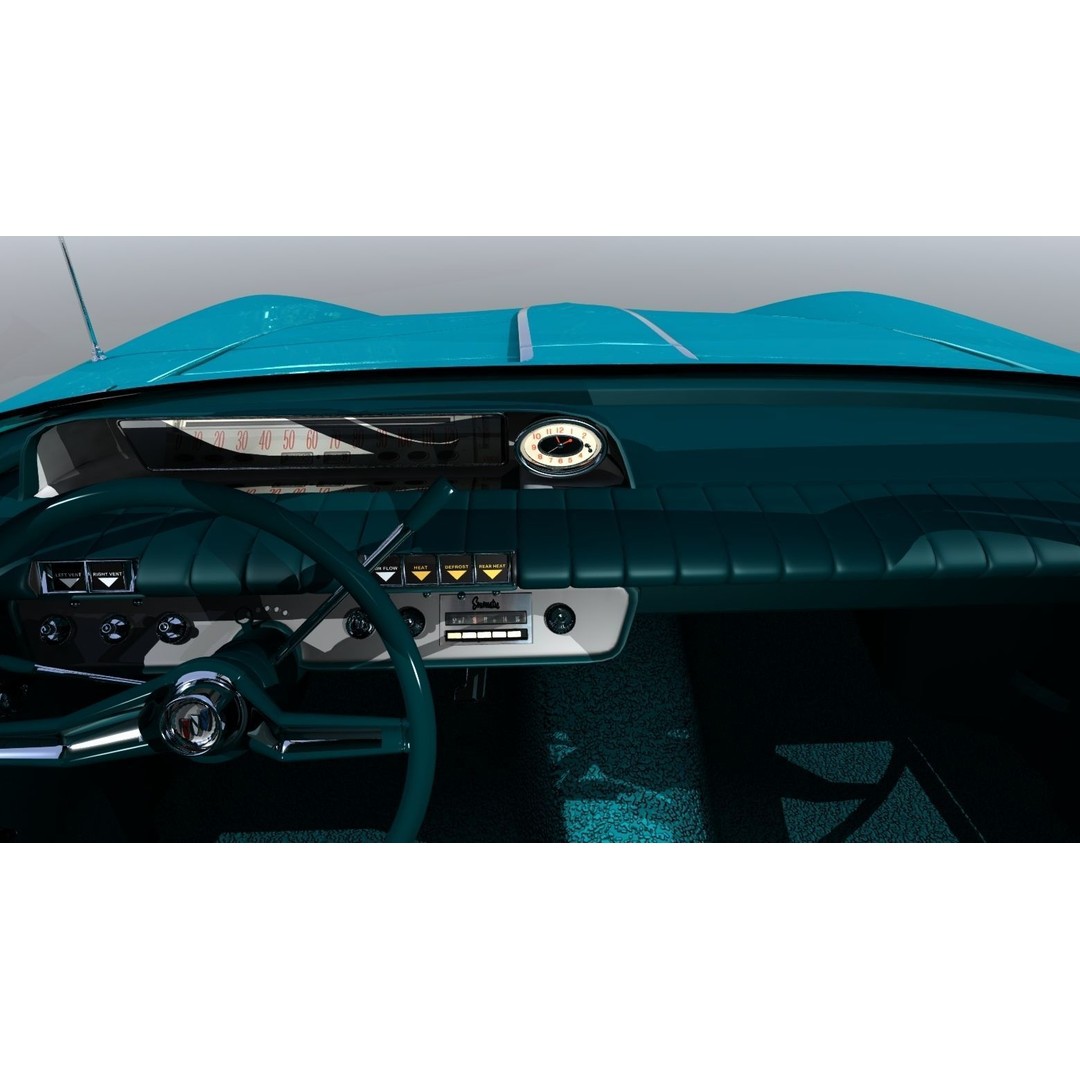 LeSabre 1960 3D Model – Antique Car Asset, FBX, Rigged - View 20