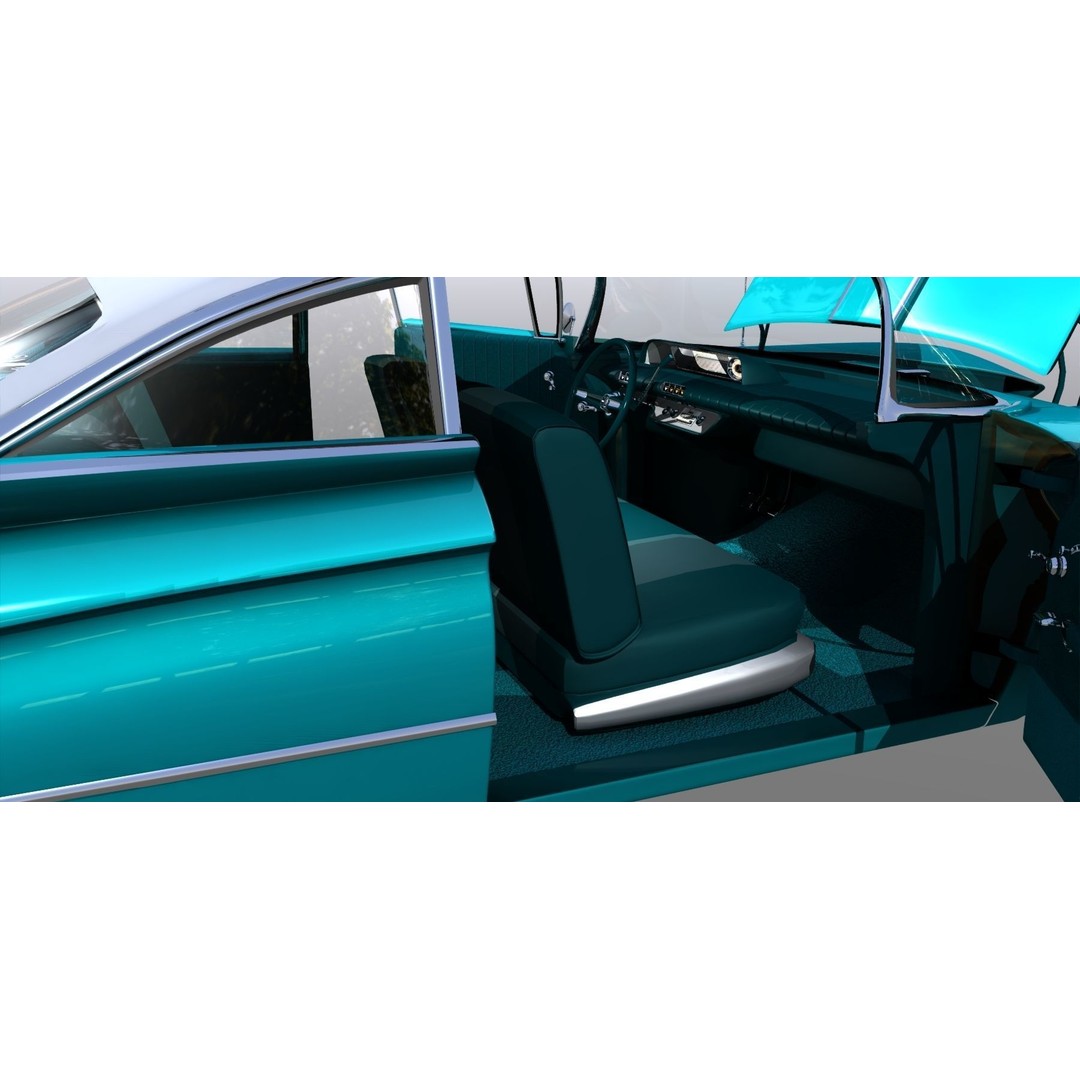 LeSabre 1960 3D Model – Antique Car Asset, FBX, Rigged - View 25