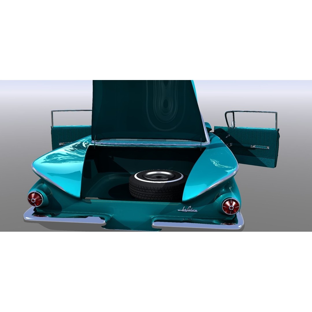 LeSabre 1960 3D Model – Antique Car Asset, FBX, Rigged - View 26