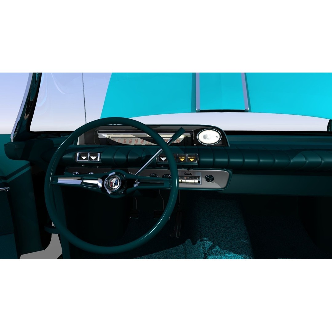 LeSabre 1960 3D Model – Antique Car Asset, FBX, Rigged - View 27