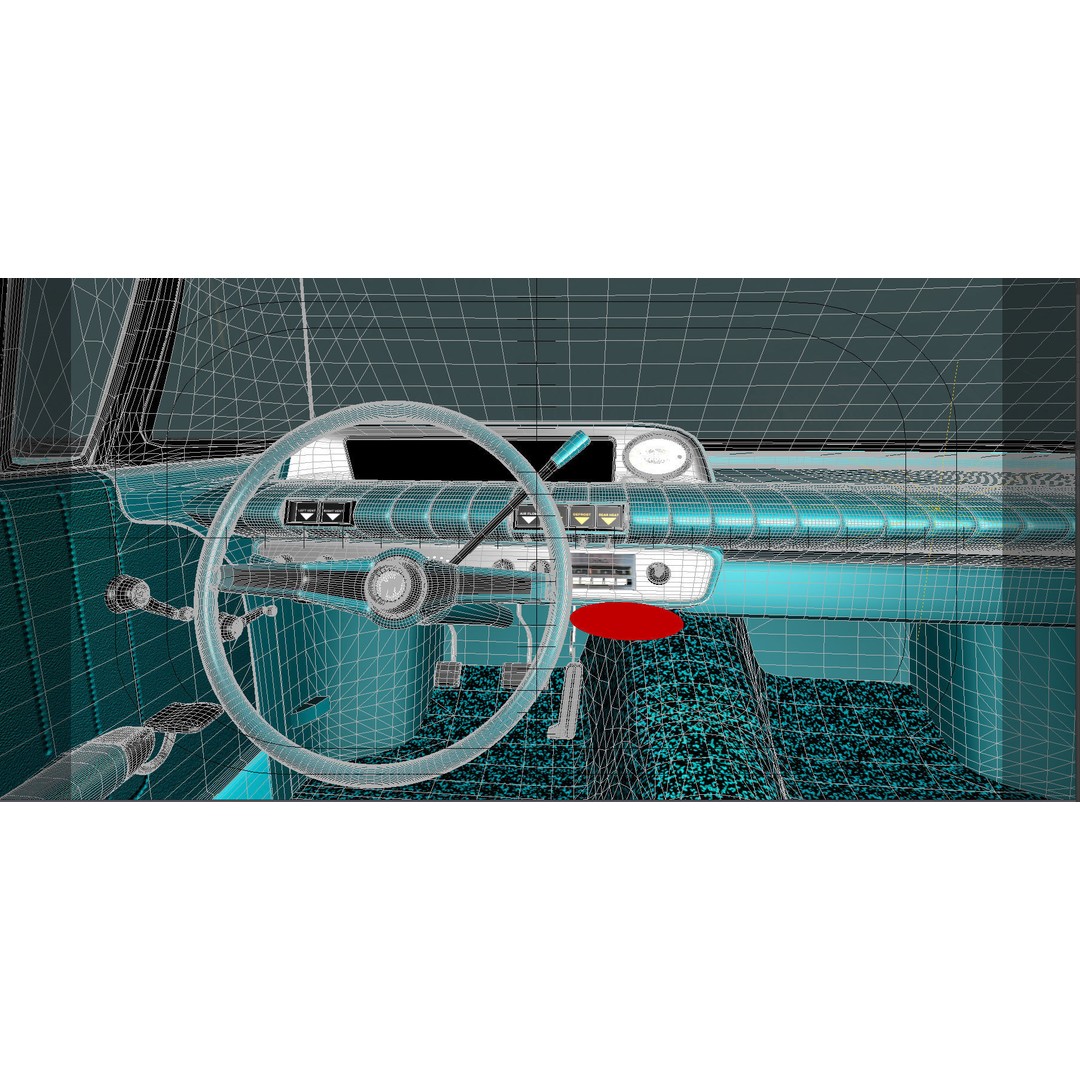 LeSabre 1960 3D Model – Antique Car Asset, FBX, Rigged - View 28