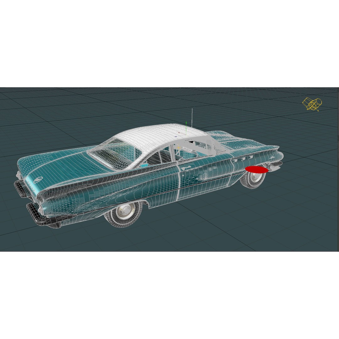 LeSabre 1960 3D Model – Antique Car Asset, FBX, Rigged - View 29