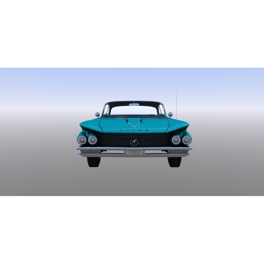 LeSabre 1960 3D Model – Antique Car Asset, FBX, Rigged - View 3