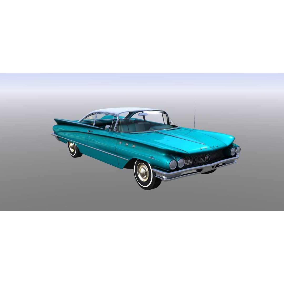 LeSabre 1960 3D Model – Antique Car Asset, FBX, Rigged - View 4