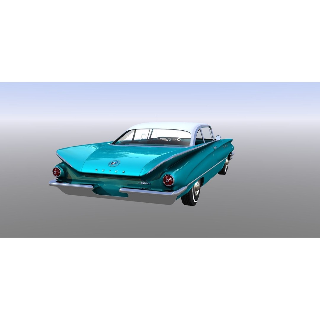 LeSabre 1960 3D Model – Antique Car Asset, FBX, Rigged - View 7