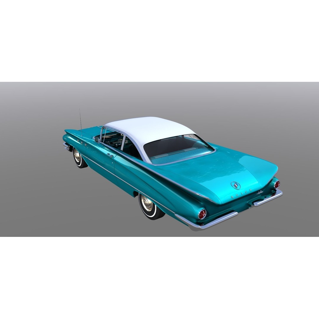 LeSabre 1960 3D Model – Antique Car Asset, FBX, Rigged - View 9