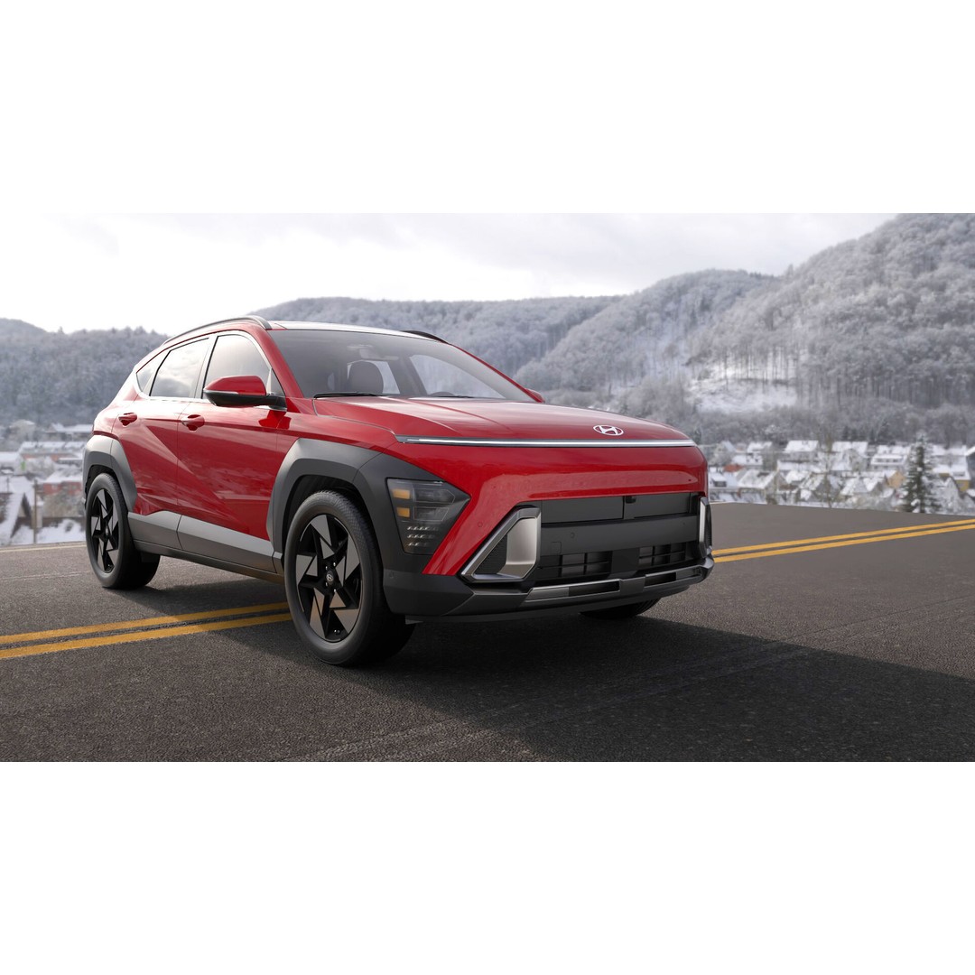 Kona ICE 3D Model – High-Res Vehicle with Light Rig, FBX, OBJ