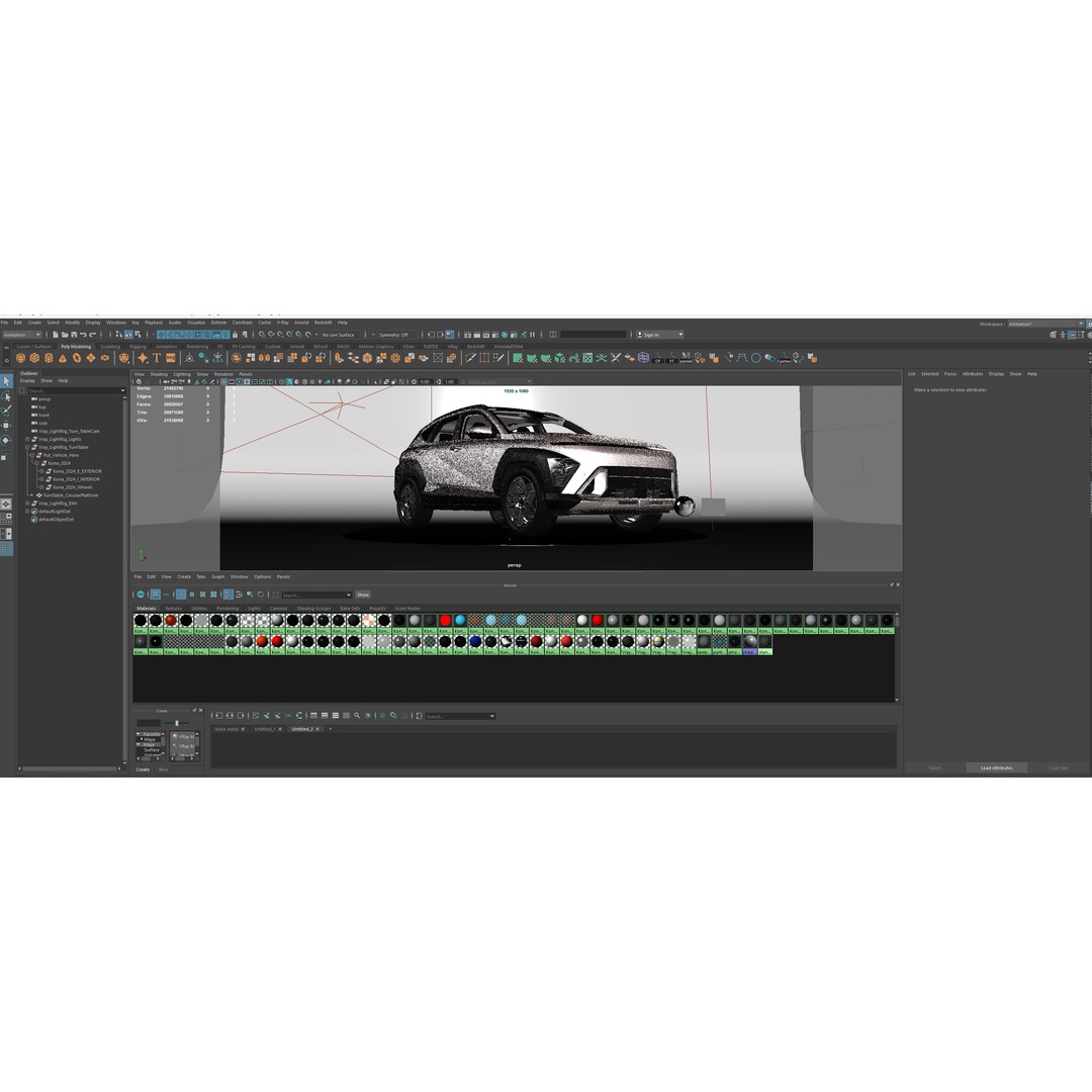 Kona ICE 3D Model – High-Res Vehicle with Light Rig, FBX, OBJ - View 11