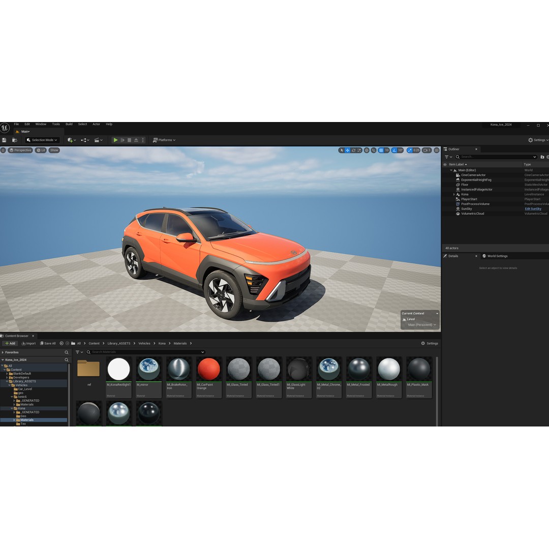 Kona ICE 3D Model – High-Res Vehicle with Light Rig, FBX, OBJ - View 12