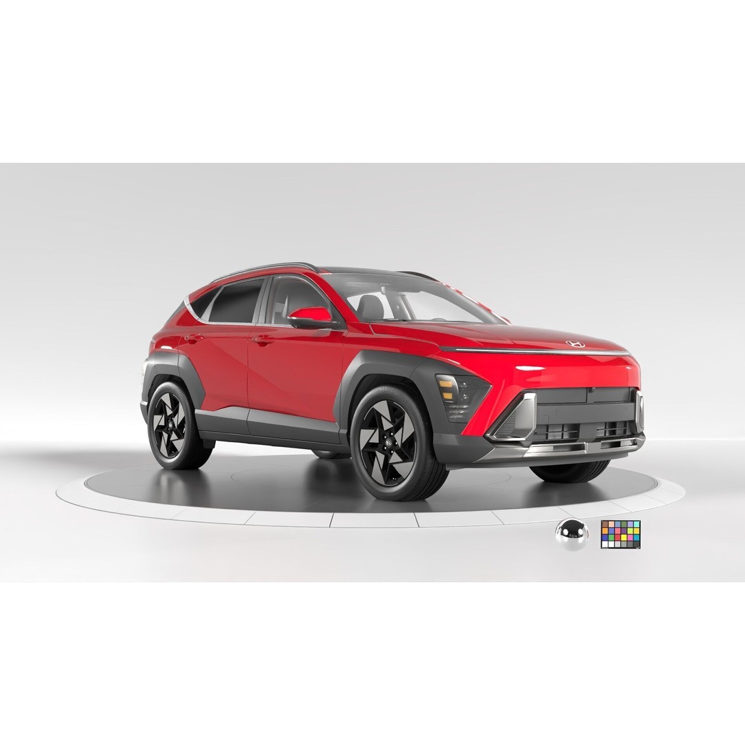 Kona ICE 3D Model – High-Res Vehicle with Light Rig, FBX, OBJ - View 4