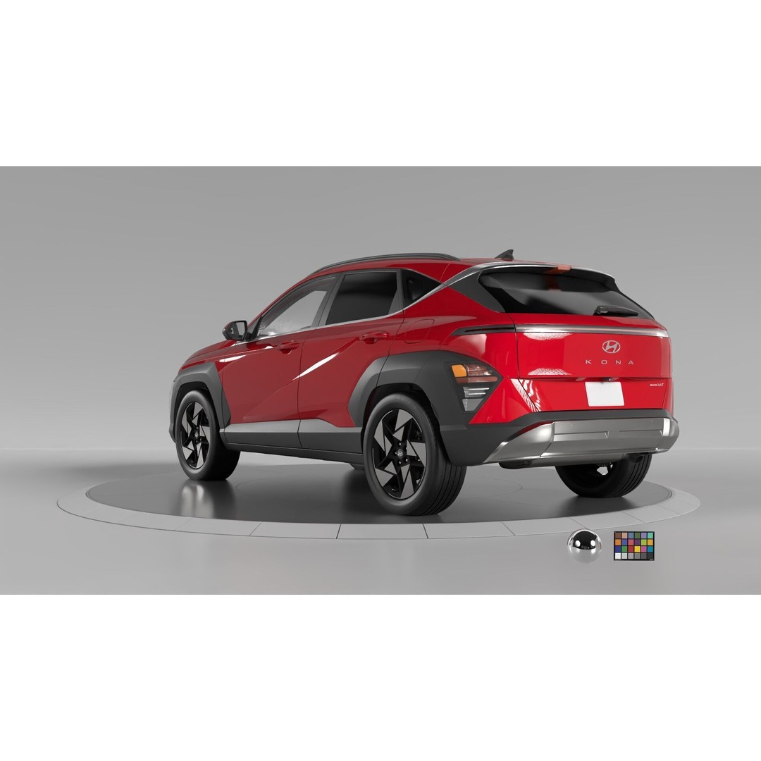 Kona ICE 3D Model – High-Res Vehicle with Light Rig, FBX, OBJ - View 5