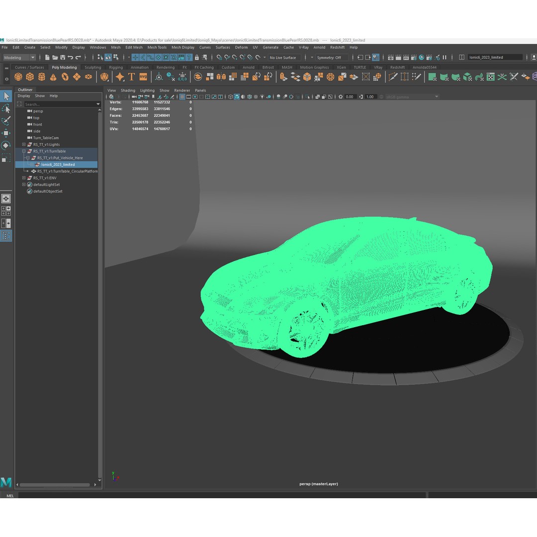 Ioniq 6 2024 3D Model – Photoreal Vehicle with Light Rig, FBX, OBJ - View 10