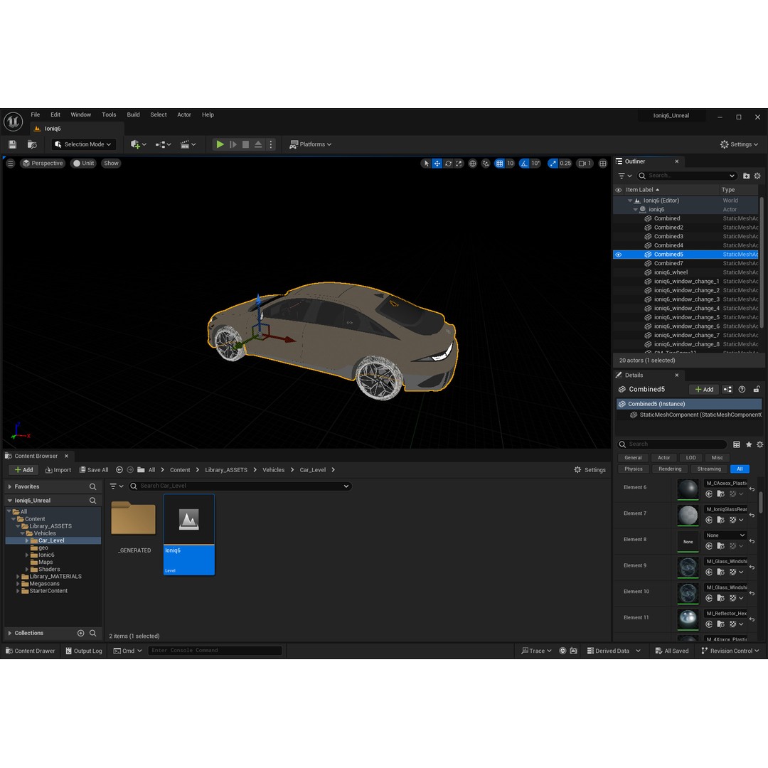 Ioniq 6 2024 3D Model – Photoreal Vehicle with Light Rig, FBX, OBJ - View 12
